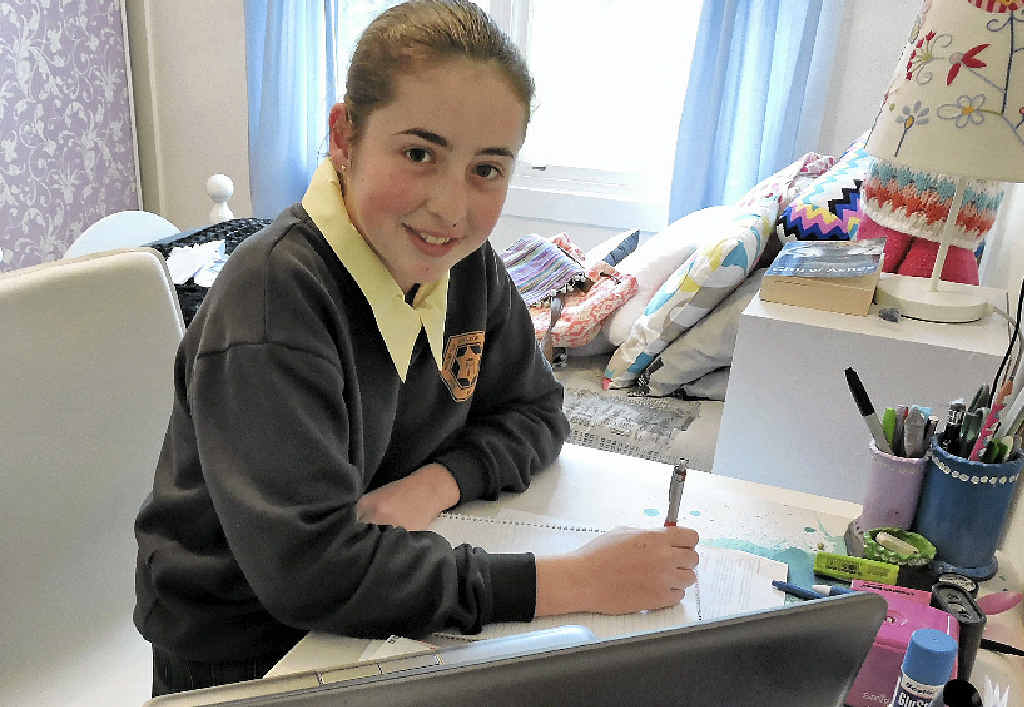 HARD WORKER: Hannah Duggan juggles a full plate at the young age of 15.